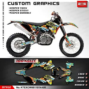 モトクロスステッカーデカールキット EXC XCW 125 250 300 350 450 500 2008-2011 MX Motocross Sticker Decal Kit for EXC XCW 125 250 300 350 450 500 2008-2011 MX 【並行輸入品】｜カスタムパーツ WORLD倉庫