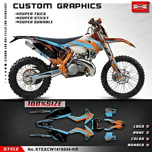 ダートバイクカスタムビニールステッカーデカールグラフィックキット EXC XCW 2014 2015 2016 MX用 Dirt Bike Custom Vinyl Sticker Decal Graphics Kit for EXC XCW 2014 2015 2016 MX 【並行輸入品】