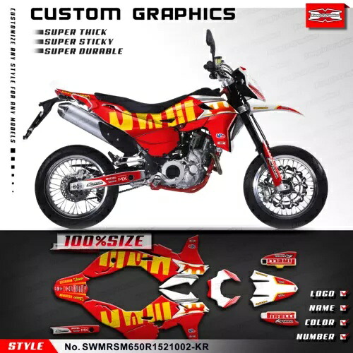 カスタマイズされた粘着ステッカー粘着デカール SWM SM650R RS650R 2015-2021 用 Customised Adhesive sticker Adhesive Decals for SWM SM650R RS650R 2015-2021 【並行輸入品】