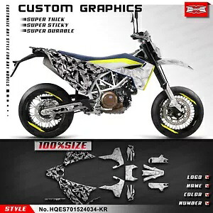 オートバイグラフィックスレーシングステッカー Enduro Supermoto 701 SM 2015-2024 Dekor 用 Motorcycle Graphics Racing Sticker for Enduro Supermoto 701 SM 2015-2024 Dekor 【並行輸入品】