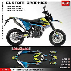 フルカスタムグラフィックステッカーキット 690 Enduro-R SMC-R 2008 2009 2010 2011用 Full Custom Graphics Sticker Kit for 690 Enduro-R SMC-R 2008 2009 2010 2011 【並行輸入品】