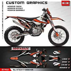 モトクロス防水デカールステッカーグラフィックキット EXC XCW 2017 2018 2019用 Motocross Waterproof Decal Sticker Graphics Kit for EXC XCW 2017 2018 2019 【並行輸入品】