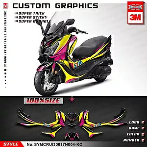 防水カスタムステッカーデカールグラフィック SYM Cruisym 300 2017 2018 2019 2020用 Waterproof Custom Sticker Decal Graphics for SYM Cruisym 300 2017 2018 2019 2020 【並行輸入品】
