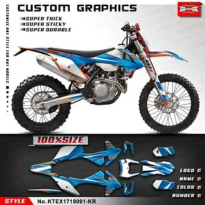 モトクロス 完全なカスタム デカール ステッカー グラフィック キット EXC XCW 2017 2018 2019用 Motocross Complete Custom Decal Sticker Graphics Kit for EXC XCW 2017 2018 2019 【並行輸入品】