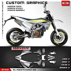 オートバイグラフィック粘着デカール Enduro 701 Supermoto 2015-2024 グレー Motorcycle Graphics Adhesive Decals for Enduro 701 Supermoto 2015-2024 Grey 【並行輸入品】