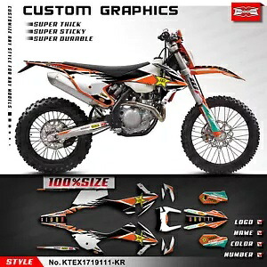 バイクグラフィックスデカールキット EXC XCW 2017 2018 2019 ビニールカスタムステッカー Motorbike Graphics Decal Kit for EXC XCW 2017 2018 2019 Vinyl Custom Sticker 【並行輸入品】