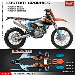 ダートバイク防水デカールステッカーキット EXC XCW 2017 2018 2019 MX グラフィックス用 Dirt Bike Waterproof Decal Sticker Kit for EXC XCW 2017 2018 2019 MX Graphics 【並行輸入品】