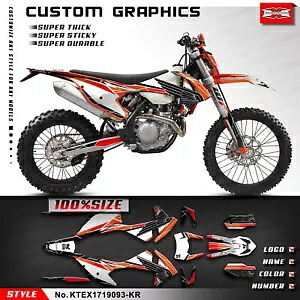 ダートバイクカスタムビニールグラフィックスデカールステッカーキット EXC XCW 2017 2018 2019用 Dirt Bike Custom Vinyl Graphics Decal Sticker Kit for EXC XCW 2017 2018 2019 【並行輸入品】