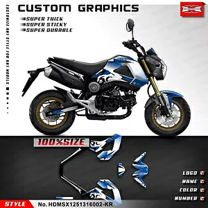 ポケットバイク粘着ステッカーカスタムラッピングキット Grom & MSX 125 2013-2016 用 Pocket Bike Adhesive Sticker Custom Wrapping Kit for Grom & MSX 125 2013-2016 【並行輸入品】｜カスタムパーツ WORLD倉庫