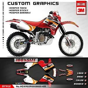 モトクロス XR650R 2000-2009 用の完全なカスタム ビニール ステッカー デカール グラフィック キット Motocross Complete Custom Vinyl Sticker Decal Graphics Kit for XR650R 2000-2009 【並行輸入品】