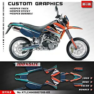 オートバイグラフィックスラップデザイン LC4 640 1998-2007 モトクロスステッカー Motorcycle Graphics Wrap Design for LC4 640 1998-2007 Motocross Stickers 【並行輸入品】