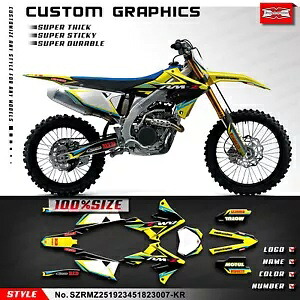 レーシンググラフィックスデカールステッカースズキ RMZ 250 RMZ 450 2018-2024 アクセサリー Racing Graphics Decals Stickers for SUZUKI RMZ 250 RMZ 450 2018-2024 Accessory 【並行輸入品】