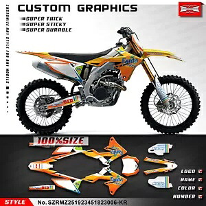 レーシンググラフィックオートバイデカールスズキ RMZ 250 RMZ 450 2018-2024 変更 Racing Graphics Motorcycle Decals for SUZUKI RMZ 250 RMZ 450 2018-2024 Modified 【並行輸入品】
