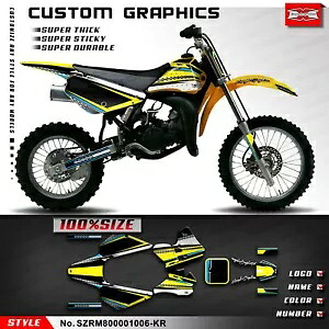 モトクロスグラフィックス ステッカーキット スズキ RM 80 RM80 2000 2001 シールド用 Motocross Graphics Restyled Sticker Kit for Suzuki RM 80 RM80 2000 2001 Shield 【並行輸入品】