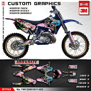 カスタムステッカーデザイングラフィックキット ヤマハ YZ125 YZ250 1996-2001 グラフィティ用 Custom Sticker Design Graphics Kit for Yamaha YZ125 YZ250 1996-2001 Graffiti 【並行輸入品】
