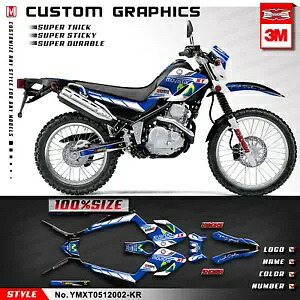 Moto Graphics キット デカール ビニール ヤマハ カモシカ XT 250 XT250 2005 ~ 2020 ブルー Moto Graphics Kit Decals Vinyl for Yamaha Serow XT 250 XT250 2005 to 2020 Blue 【並行輸入品】|カスタムパーツ WORLD倉庫