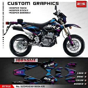 オートバイグラフィックスデカールコンプリートキットスズキ DRZ400 SM DRZ400SM DRZ400E Motorcycle Graphics Decal Complete Kit for Suzuki DRZ400 SM DRZ400SM DRZ400E 【並行輸入品】