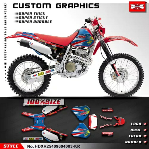 レーシングステッカーラップデザインキット XR250R XR400R 1996-2004 交換部品用 Racing Sticker Wrap Design Kit for XR250R XR400R 1996-2004 Replacement Parts 【並行輸入品】｜カスタムパーツ WORLD倉庫