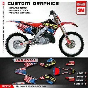 レーシンググラフィックスラップリスタイルステッカーキット CR125 CR250 CR 125 CR 250 2000 2001用 Racing Graphics Wrap Restyle Sticker Kit for CR125 CR250 CR 125 CR 250 2000 2001 【並行輸入品】|カスタムパーツ WORLD倉庫