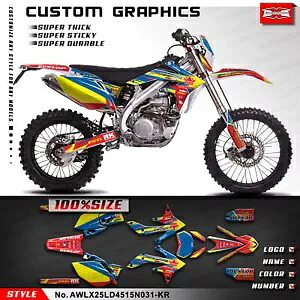 レーシング グラフィック ステッカー セット Asiawing LX250 LD450 2015-2024 用 Racing Graphics Stickers Set for Asiawing LX250 LD450 2015-2024 【並行輸入品】｜カスタムパーツ WORLD倉庫