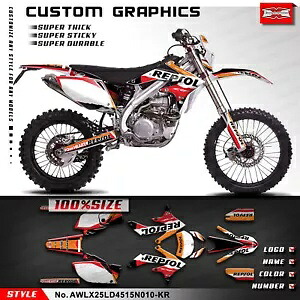 バイクグラフィック UV耐性ビニールステッカー Asiawing LX250 LD450 2015-2024用 Motorbike Graphics UV-resistant Viny Sticker for Asiawing LX250 LD450 2015-2024 【並行輸入品】｜カスタムパーツ WORLD倉庫