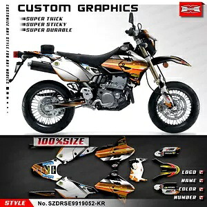 オートバイデカールスキングラフィックキットスズキ DRZ400 SM DRZ400SM DRZ400E Motorcycle Decals Skin Graphics Kit for Suzuki DRZ400 SM DRZ400SM DRZ400E 【並行輸入品】