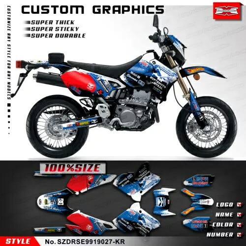 レーシング グラフィック ステッカー コンプリート ビニール デカール キット スズキ DRZ400 SM DRZ400SM用 Racing Graphics Stickers Complete Vinyl Decal Kit for Suzuki DRZ400 SM DRZ400SM 【並行輸入品】