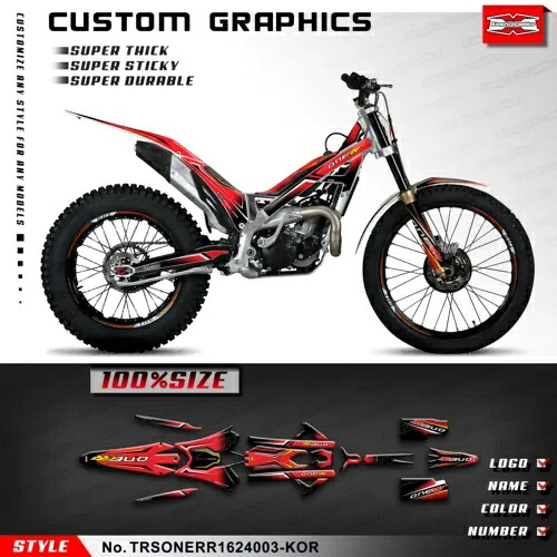 トライアルバイク カスタム デカール グラフィックス TRRS TRRS ONE/ONE R/ONE RR/GOLD 2016-2024用 Trials Bike Custom Decal Graphics for TRS TRRS ONE/ONE R/ONE RR/GOLD 2016-2024 【並行輸入品】|カスタムパーツ WORLD倉庫