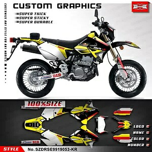 オートバイグラフィックステッカーキットスズキ DRZ400 SM DRZ400SM DRZ400E 交換用 Motorcycle Graphics Sticker Kit for Suzuki DRZ400 SM DRZ400SM DRZ400E Replaces 【並行輸入品】