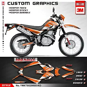 オートバイフルビニールデカールグラフィックキットヤマハカモシカXT 250 XT250 2005-2020用 Motorcycle Full Vinyl Decal Graphics Kit for Yamaha Serow XT 250 XT250 2005-2020 【並行輸入品】|カスタムパーツ WORLD倉庫