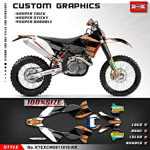 完全なビニールデカールグラフィックキット EXC XCW 125 250 300 350 450 500 2008-2011用 Complete Vinyl Decal Graphics Kit for EXC XCW 125 250 300 350 450 500 2008-2011 【並行輸入品】｜カスタムパーツ WORLD倉庫