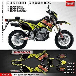 オートバイグラフィックステッカーセットスズキ DRZ400 SM DRZ400SM 改修 Motorcycle Graphics Stickers Set for Suzuki DRZ400 SM DRZ400SM Refurbishing 【並行輸入品】