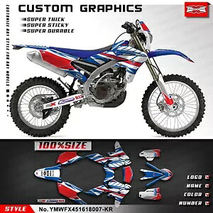 ダートバイク カスタム グラフィック ステッカー キット ヤマハ WR450F YZ450FX 2016 2017 2018用 Dirt Bike Custom Graphics Sticker Kit for Yamaha WR450F YZ450FX 2016 2017 2018 【並行輸入品】