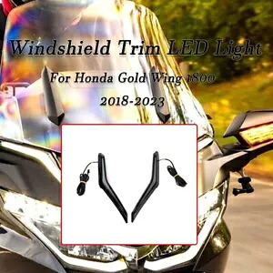 ゴールドウィング GL1800 オートバイのフロントガラストリムランプブレーキ LED ライト 18-24 For GoldWing GL1800 Motorcycle Front Windshield Trim Lamp Brake LED Light 18-24 【並行輸入品】