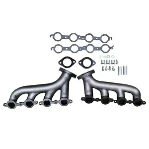 エキゾーストマニホールドヘッダーフィットシボレー LS1 LS2 LS3 4.8 5.3 6.0L LS スワップ鋳鉄 Exhaust Manifold Header Fit Chevrolet LS1 LS2 LS3 4.8 5.3 6.0L LS Swap Cast Iron 【並行輸入品】