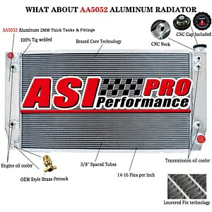 3 列アルミラジエーター 1988-2000 シボレー GMC C/K 2500/3500 ピックアップ 7.4L V8 用 3 Row Aluminum Radiator for 1988-2000 Chevy GMC C/K 2500/3500 Pickup 7.4L V8 【並行輸入品】