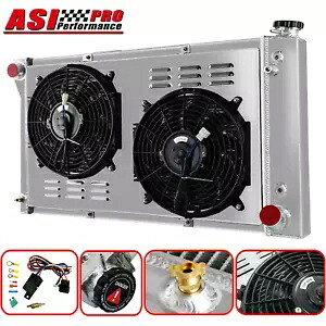 3 行アルミラジエーター + シュラウドファン 1967-1972 & 69 シボレー C/K C10 C20 /C30 トラック用 3 Row Aluminum Radiator+Shroud Fan For 1967-1972&69 CHEVY C/K C10 C20 /C30 Truck 【並行輸入品】