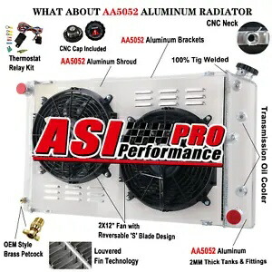 3 列ラジエーターシュラウドファン 1973-1986、75 シボレーカプリス GMC C/K C10 K10 K20 K30 用 3-Row Radiator Shroud Fan for 1973-1986,75 Chevy Caprice GMC C/K C10 K10 K20 K30 【並行輸入品】