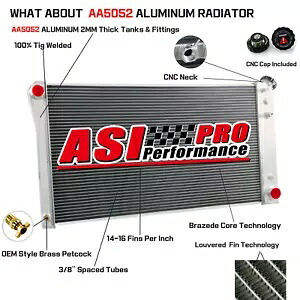 4 列アルミラジエーター 91-93 シボレー カプリス ビュイック ロードマスター 5.0 5.7L US に適合 4 Row Aluminum Radiator Fit 91-93 Chevrolet Caprice Buick Roadmaster 5.0 5.7L US 【並行輸入品】