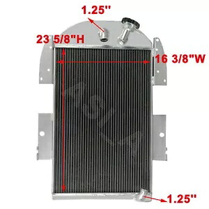 4 列アルミニウムラジエーター 1934-1936 シボレー P/U シリーズ トラック V8 3.4L 米国用 4 ROWS ALUMINUM RADIATOR for 1934-1936 CHEVROLET P/U SERIES TRUCK V8 3.4L US 【並行輸入品】
