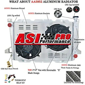 3 行アルミラジエーターシュラウドファン 1985-1996 フォード F150/F250/F350 ブロンコ 4.9L 3Rows Aluminum Radiator Shroud Fan For 1985-1996 Ford F150/F250/F350 Bronco 4.9L 【並行輸入品】｜カスタムパーツ WORLD倉庫