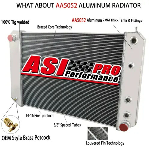 4 列アルミラジエーターシボレーコディアック/GMC C7000/C6500 C60 70 トップキック 91-2002 4 Row Aluminum Radiator for Chevy Kodiak/GMC C7000/C6500 C60 70 Topkick 91-2002 【並行輸入品】