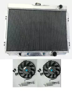 フォード マスタング 1968-1969 マーキュリー クーガー 1967-1970 V8 AT アルミラジエーター + ファン For Ford Mustang 1968-1969 Mercury Cougar 1967-1970 V8 AT Aluminum Radiator+Fans 【並行輸入品】