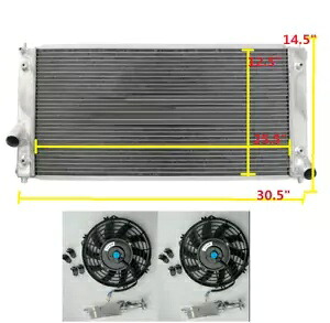 2000-2005 01 02 トヨタ セリカ MR2 GT GTS 1.8L L4 MT アルミラジエーター + ファン For 2000-2005 01 02 Toyota Celica MR2 GT GTS 1.8L L4 MT Aluminum Radiator+Fans 【並行輸入品】