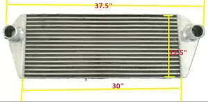 37 1/2 "x12 1/2" FMIC ユニバーサルアルミターボインタークーラーフォードフォーカス用 37 1/2"x12 1/2" FMIC Universal Aluminum Turbo Intercooler For Ford Focus 【並行輸入品】｜カスタムパーツ WORLD倉庫