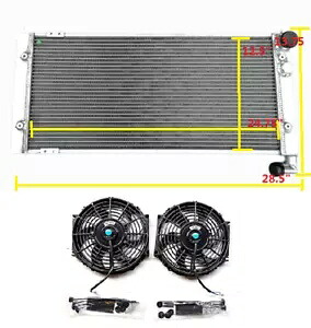 VW コラード VR6 ターボ 2.9L ゴルフ MKII 19E G60 1.8L VWO2 アルミラジエーター + ファン For VW Corrado VR6 Turbo 2.9L Golf MKII 19E G60 1.8L VWO2 Aluminum Radiator+Fans 【並行輸入品】