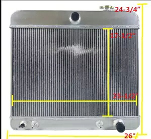 3 列アルミラジエーター 1965 1966 GMC 1000/1500 シリーズ トラック V6 エンジン AT 用 3Row Aluminum Radiator for 1965 1966 GMC 1000/1500 Series Truck V6 Engine AT 【並行輸入品】｜カスタムパーツ WORLD倉庫
