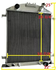 56MM アルミラジエーター フォードモデル A W/シボレー 350 V8 エンジン A/T 1928-1929 28 56MM Aluminum Radiator for Ford Model A W/Chevy 350 V8 Engine A/T 1928-1929 28 【並行輸入品】