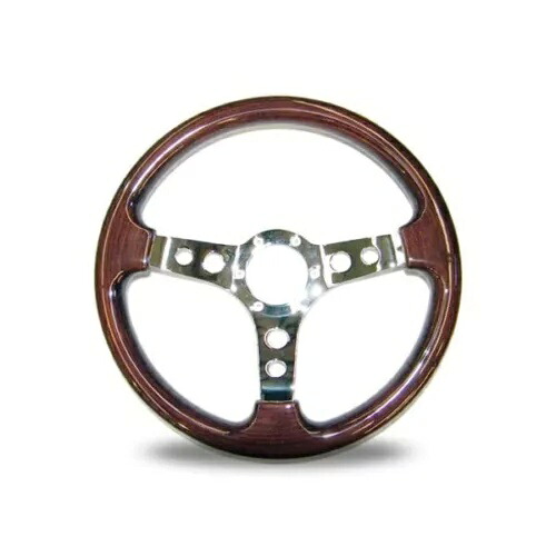 オートテクニカ ステアリング ホイール Dino 木目調ポリッシュ 350mm ADR 承認 Autotecnica Steering Wheel Dino Woodgrain Polished 350mm ADR Approved 【並行輸入品】