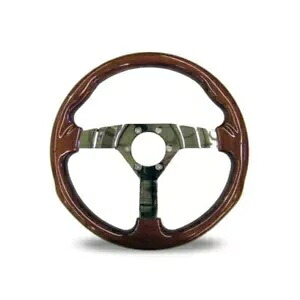 オートテクニカ ステアリングホイール レースウェイ 木目調ポリッシュスポーク 350mm ADR Autotecnica Steering Wheel Raceway Wood grain Polished Spoke 350mm ADR 【並行輸入品】